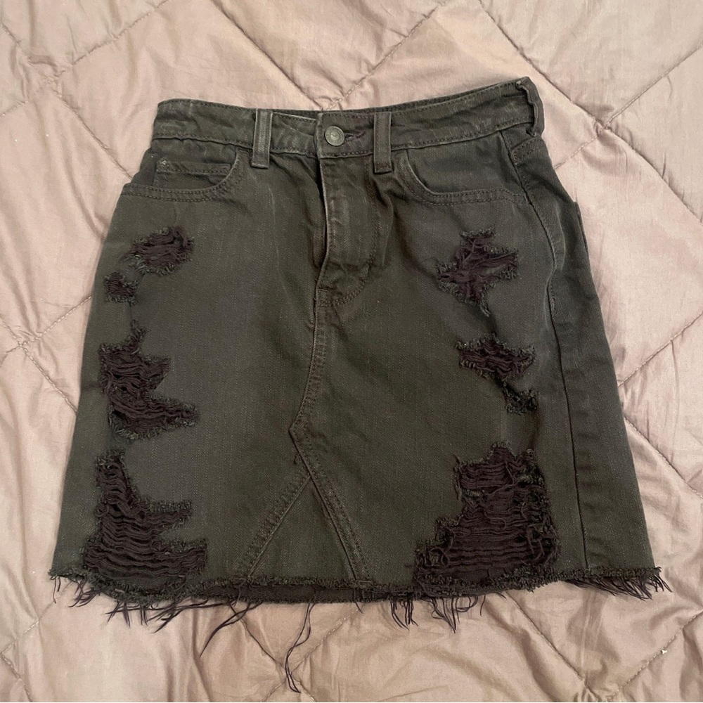 Black Hollister Jean Skirt